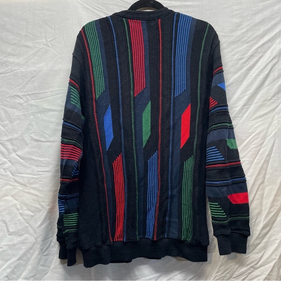 Vintage Tundra COOGI STYLE 90s Canada Multicolor 3D Knit SWEATER size large - Picture 5 of 8